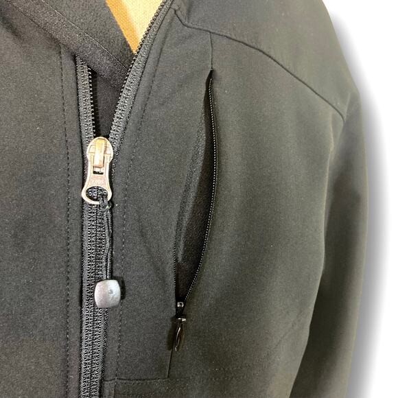 Black scuba utility windbreaker jacket by Fjall, ladies small fleece lined coat - Picture 6 of 9